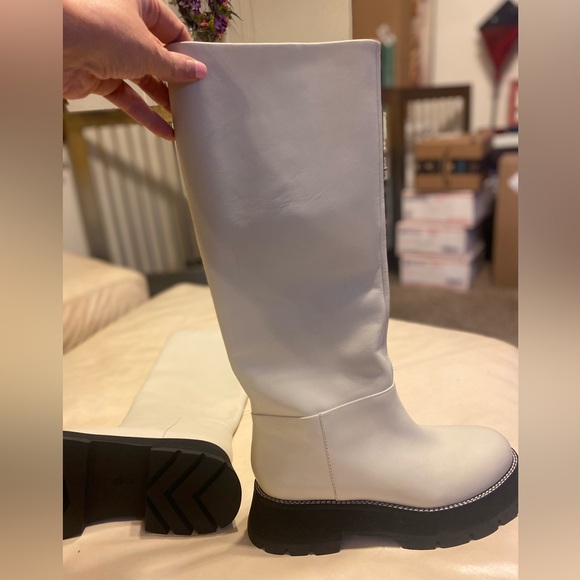 NEW $700 PHILLIP LIM 3x1 KATE  WHITE BLACK Lug Sole Tube Boot 10 41 LEATHER HOT - Picture 17 of 17